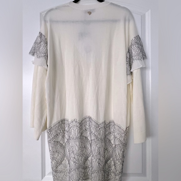 TWINSET Milano White and Gray Lace Cardigan - Picture 6 of 12